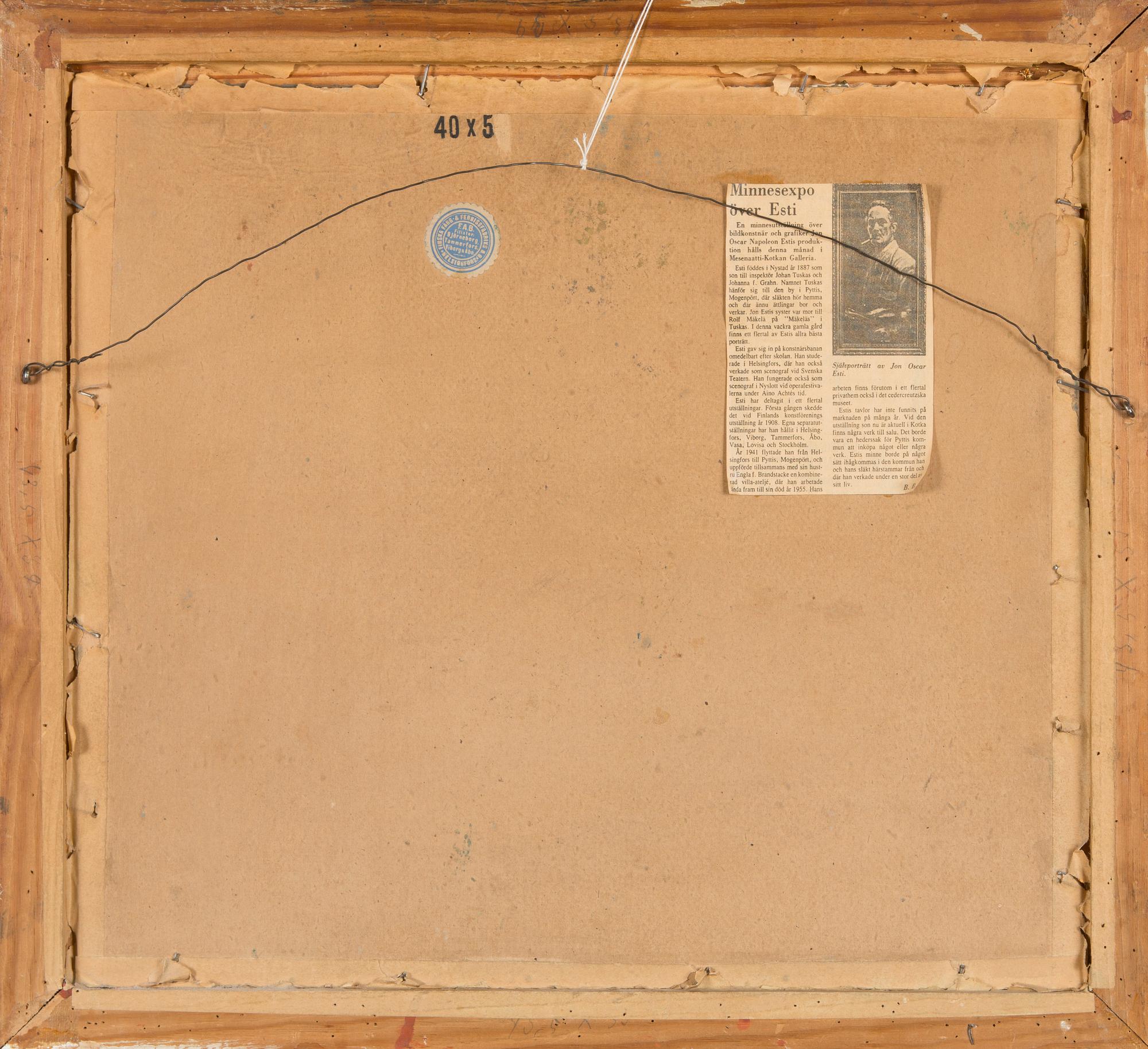 Jon Oscar Esti, Landscape.