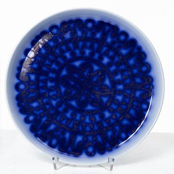 Stig Lindberg, a 39-piece 'Blå husar' creamware dinner service, Gustavsberg.