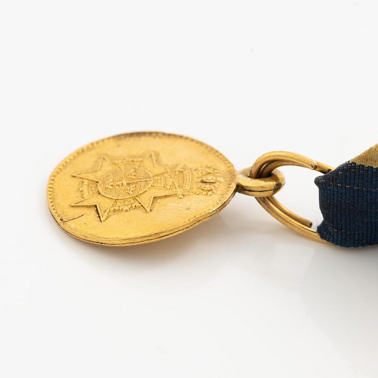 Karl XIII, two miniature order insignia, first part 19th century.