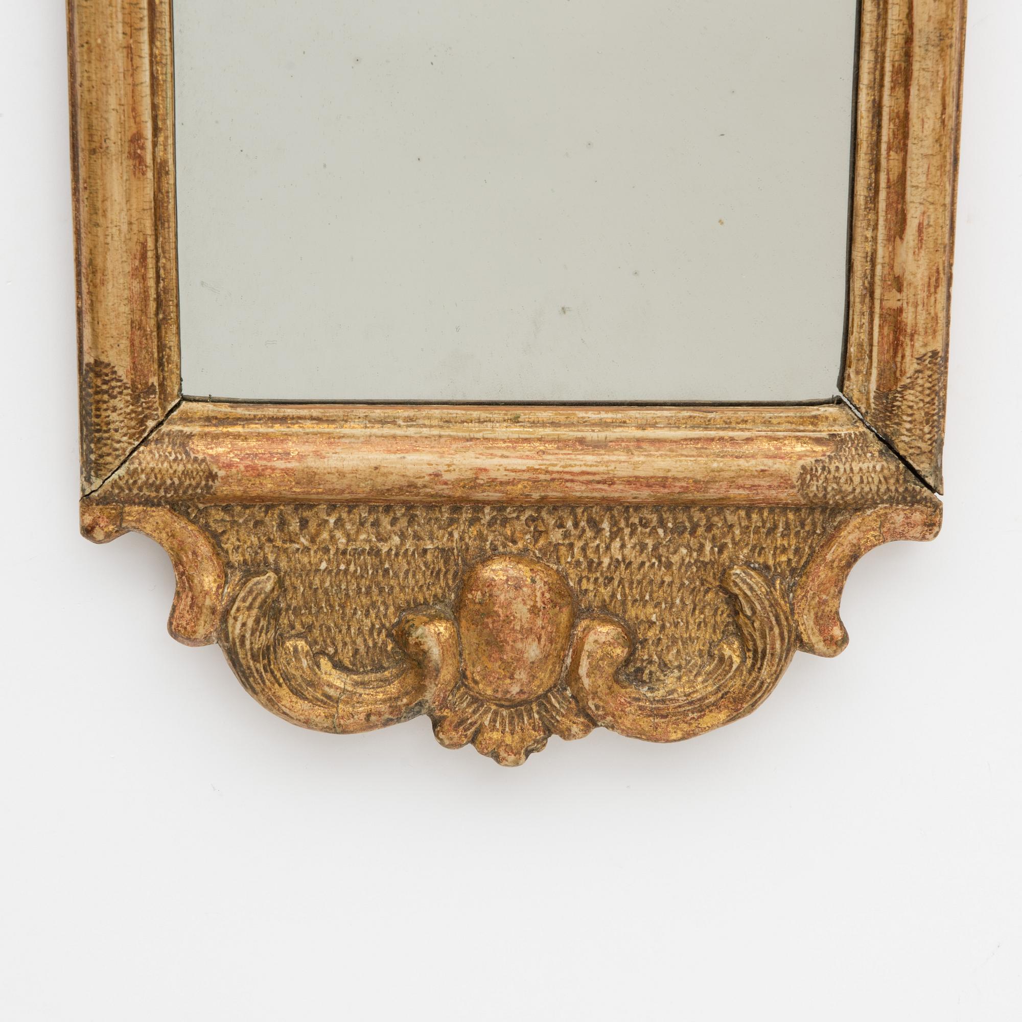 A Rococo mirror, Sweden, second half of the 18th Century.