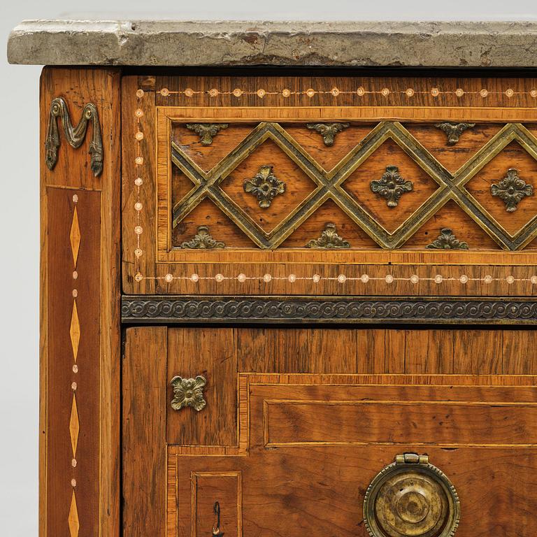 A Gustavian marquetry commode by N. P. Stenström (master in Stockholm 1782-90).
