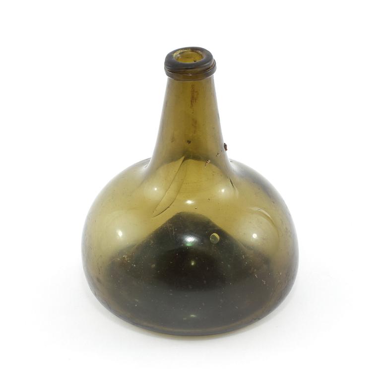FLASKA, glas, sent 1700-tal/tidigt 1800-tal.