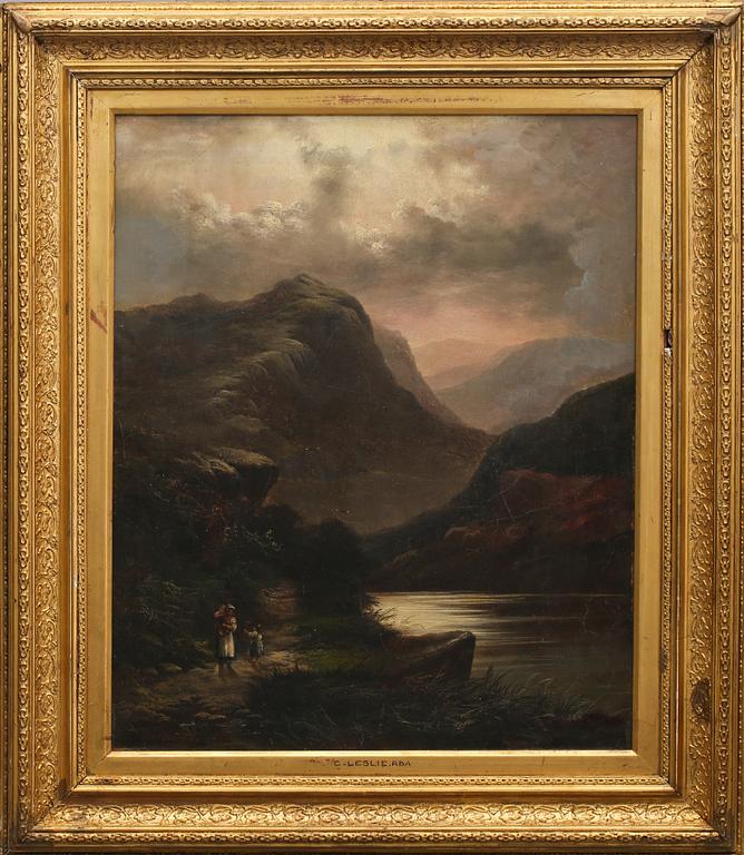 CHARLES LESLIE, tillskriven, olja på duk, signerad.