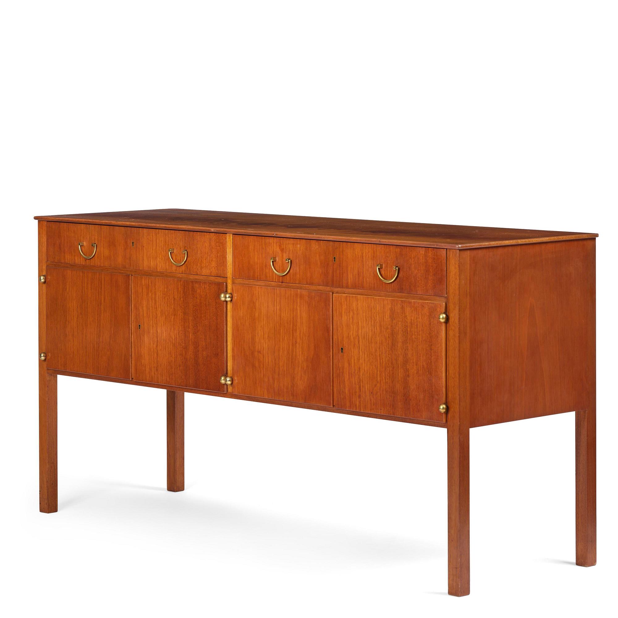 Josef Frank, a mahogany veneered sideboard, Firma Svenskt Tenn, Sweden, mid 20th century.