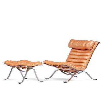 106. Arne Norell, an "Ari" easy chair with ottoman, Norell Möbel, Aneby, ca 2020.