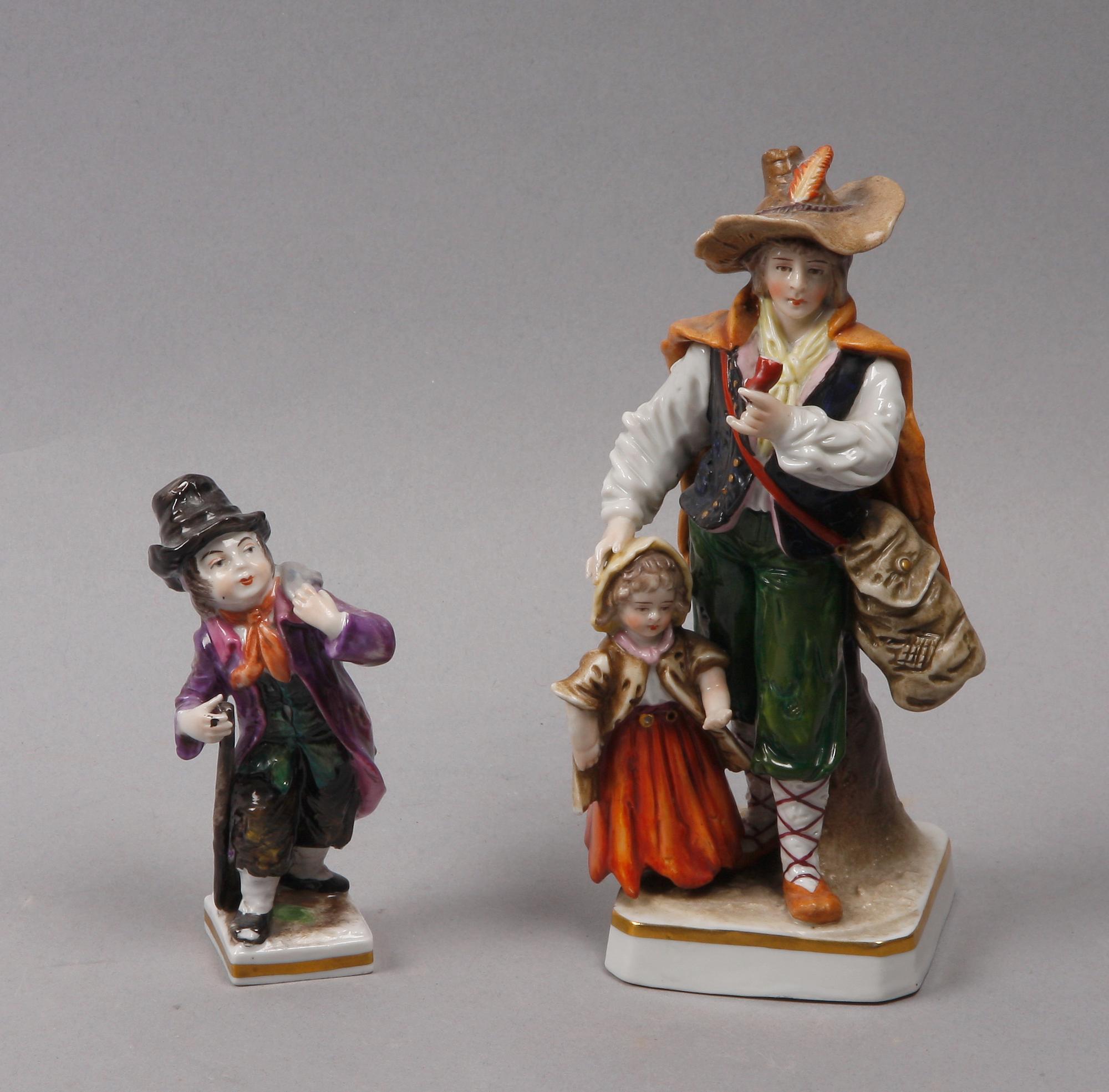 FIGURINER, 2st, porslin. 1800/1900-tal. Tyskland.