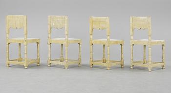 STOLAR, 4 stycken, allmoge, 1800-tal.