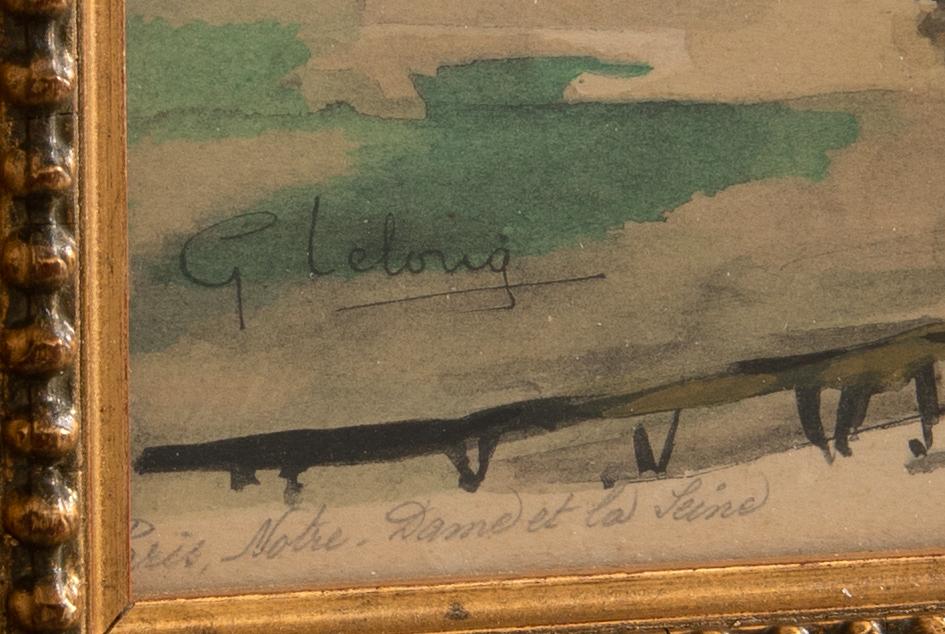 Unknown artist 20th century, 3 pieces Motifs from Paris.