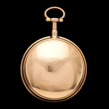 A gold pocket watch by Gustav Adolph Adamson, Paris, late 18th century.