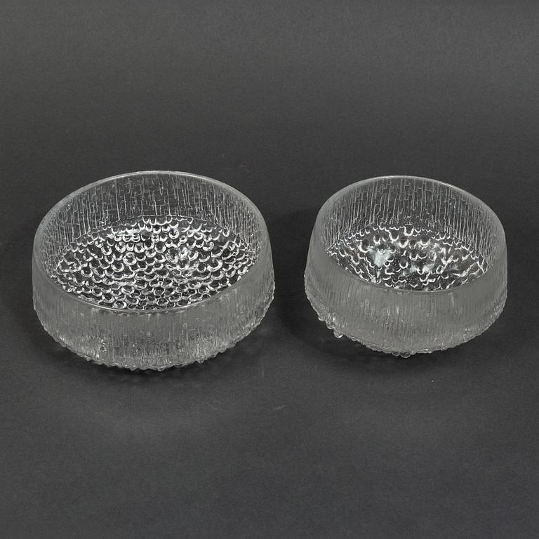 Tapio Wirkkala, a set of 22 glass service parts from the series 'Ultima Thule' and 'Kekkerit', Iittala, Finland.