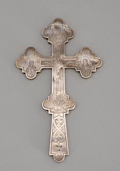 145. A Russian crucifix, marks of Moscow 1868.