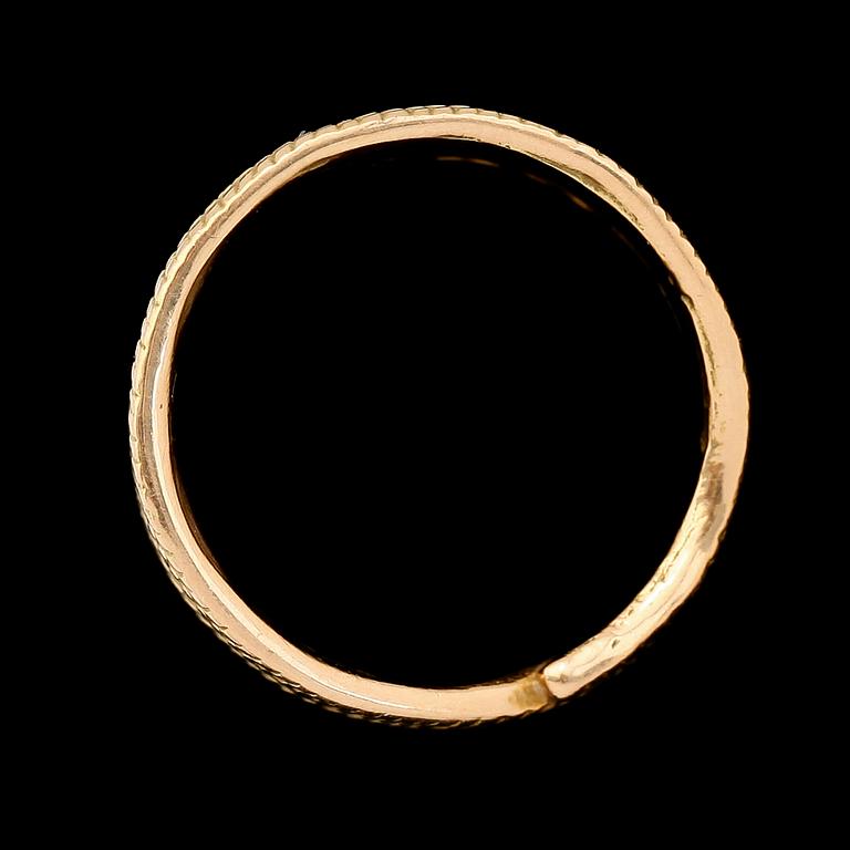 RING, 18K guld, svenska stämplar, 1978. Vikt ca 16 g.