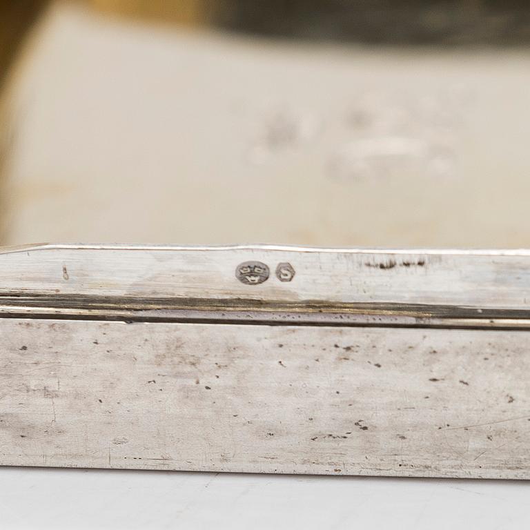 Etuier, 3 st, silver, 1900-talets mitt.