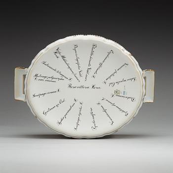 GLASSKÖLJARE, porslin. "Flora Dancia", Royal Copenhagen, Danmark, 1900-tal.