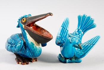 FIGURINER, 2 st, stengods, Gunnar Nylund, Rörstrand.
