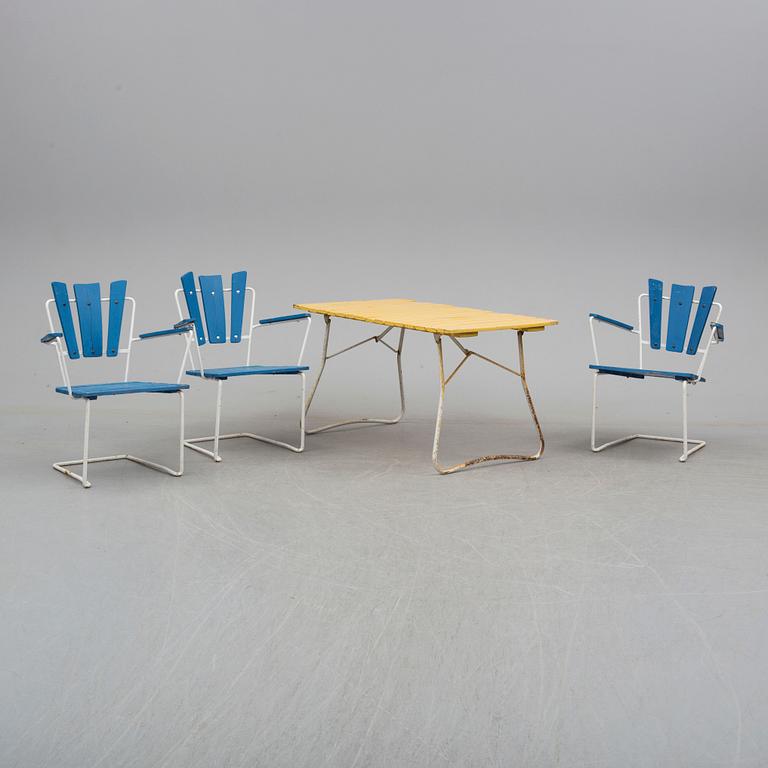 TRÄDGÅRDSGRUPP, 4 delar, 1900-talets mitt.