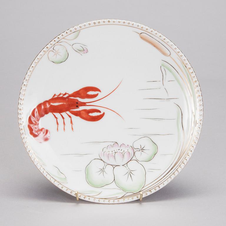 DELAR AV SERVIS, 11+1 st, porslin, Altwasser, Tyskland ca 1900.