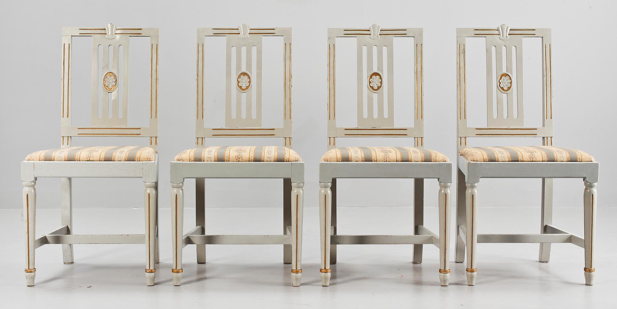 MATGRUPP, 5 delar, gustaviansk stil, 1900-tal.