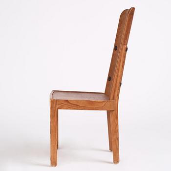 Axel Einar Hjorth, a stained pine 'Lovö' chair, Nordiska Kompaniet, Sweden 1930s.