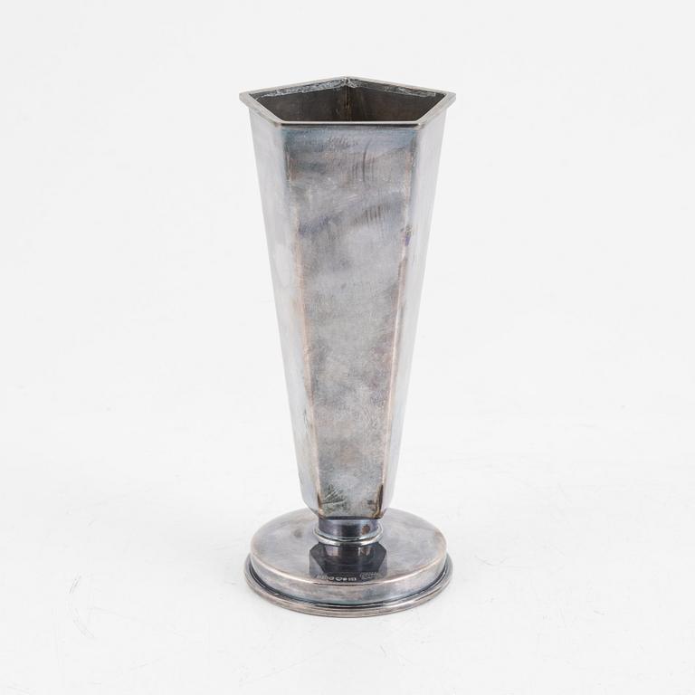 Thage Göthlin, a silver vase, Tesi, Gothenburg, Sweden, 1974.