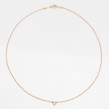 Tiffany & Co, Elsa Peretti, halsband, "Diamonds by the Yard", 18K guld med en briljantslipad diamant.