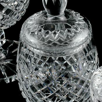 SKÅLAR MED LOCK, 3 st, Orrefors och troligen Orrefors, 1900/2000-tal.