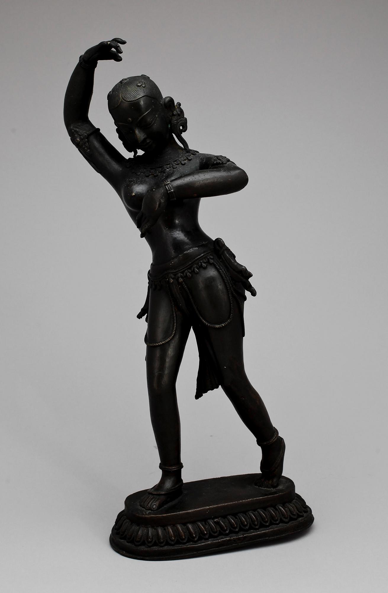 STATYETT, brons, Asien, 1800/1900-tal.