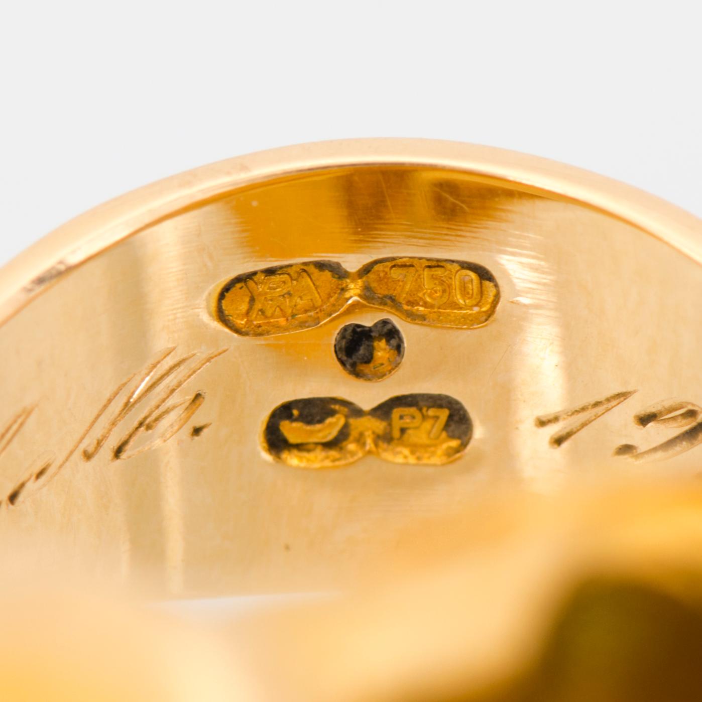 BJÖRN WECKSTRÖM, SORMUS, "Kanjon", amethysts, 18K gold. Lapponia 1968.