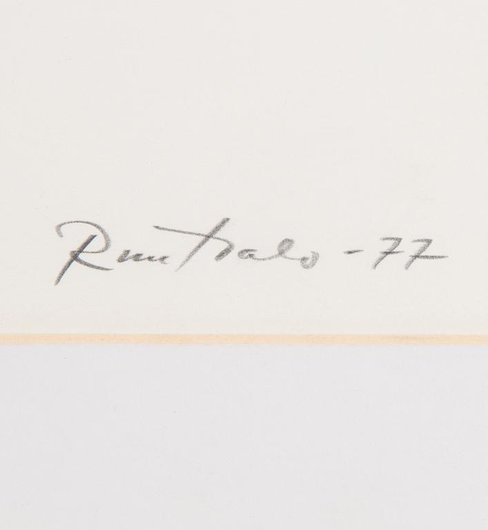EINO RUUTSALO, blyertsteckningar, 2 st, signerade och daterade -77.