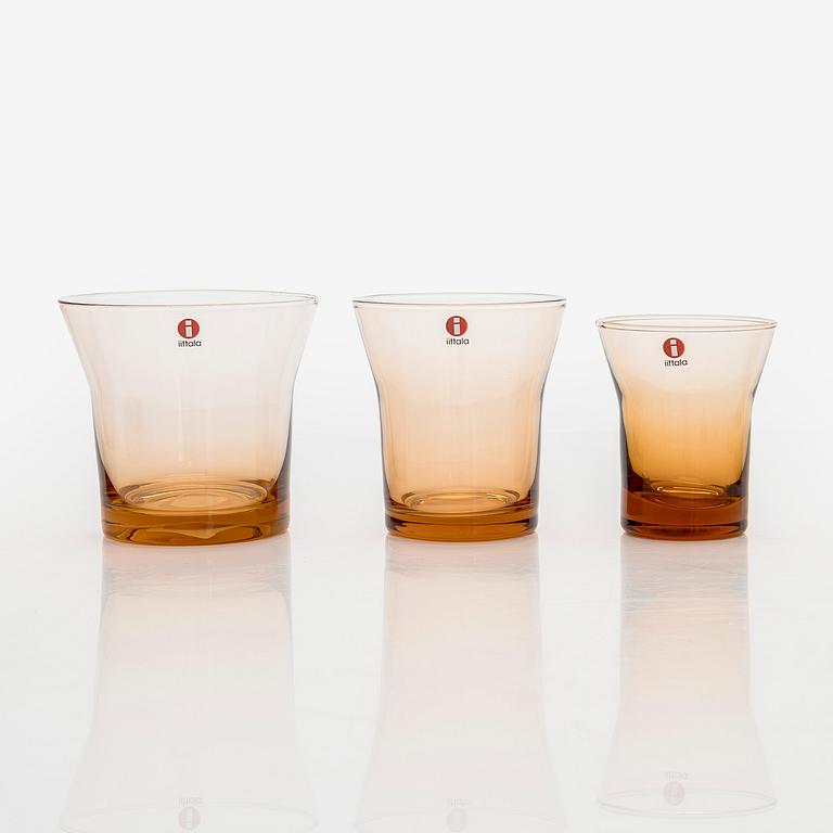 Alvar & Aino Aalto, Lasisto, 24 osaa, "Aalto", kolme kokoa, Iittala 2023.