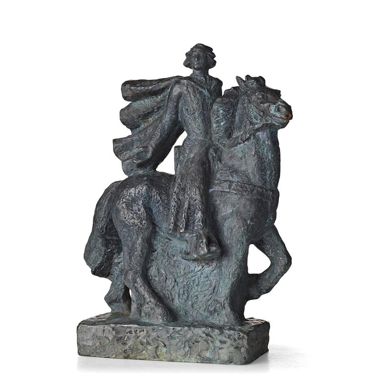 IVAR JOHNSSON, Skulptur, brons, sign. , gjutarstämplar. Höjd 33,5 cm.