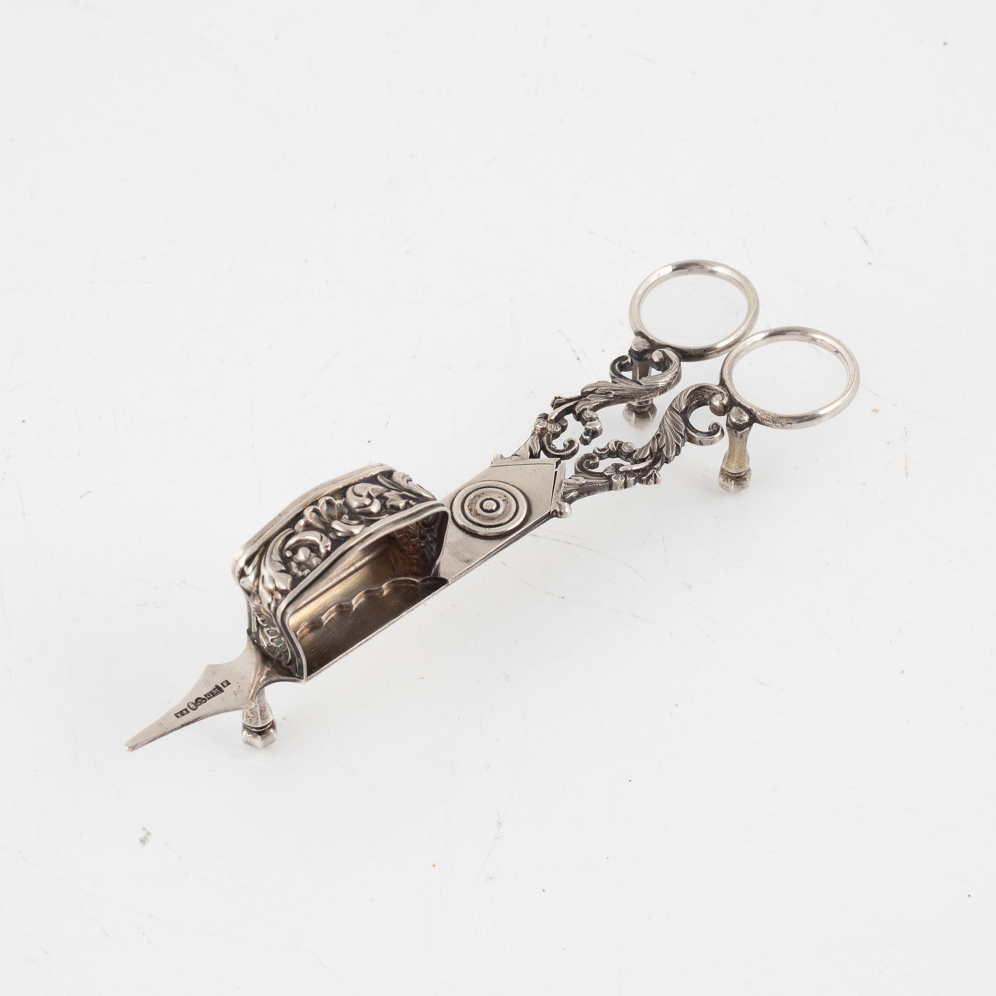 A Swedish Silver Candle Snuffer, mark of G Möllenborg Stockholm 1852.