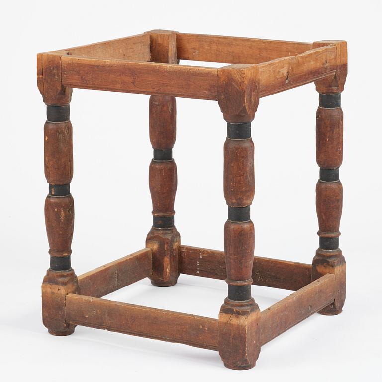A Swedish baroque table base, circa 1700.