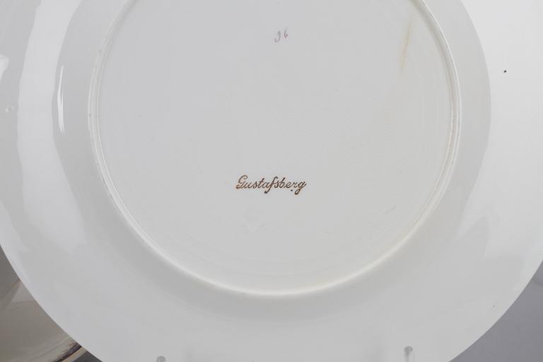 MATSERVIS, 63 delar, flintgods, Gustavsberg, tidigt 1900-tal.