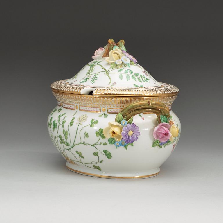 A Royal Copenhagen 'Flora Danica' tureen with cover, Denmark, 20th Century.