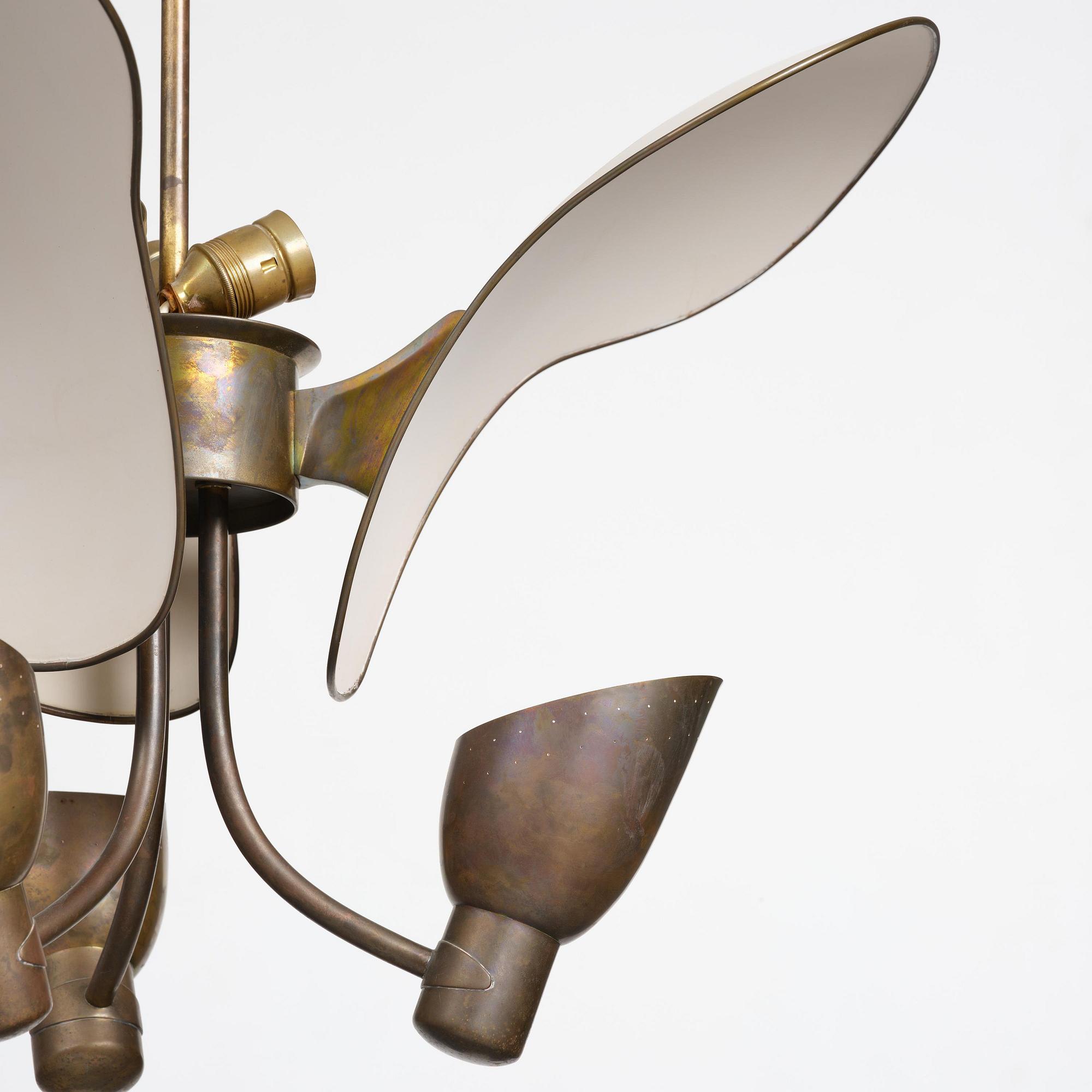 Carl-Axel Acking, a ceiling lamp model "980", Bröderna Malmströms Metallvarufabrik, Malmö, 1940s.