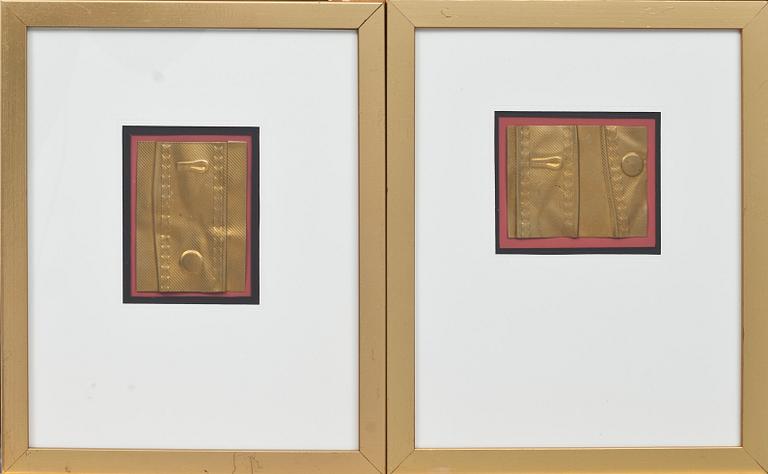 RUNE SÄLL, 2 st, metallreliefer, signerade och numrerade 14/250 resp 24/250.