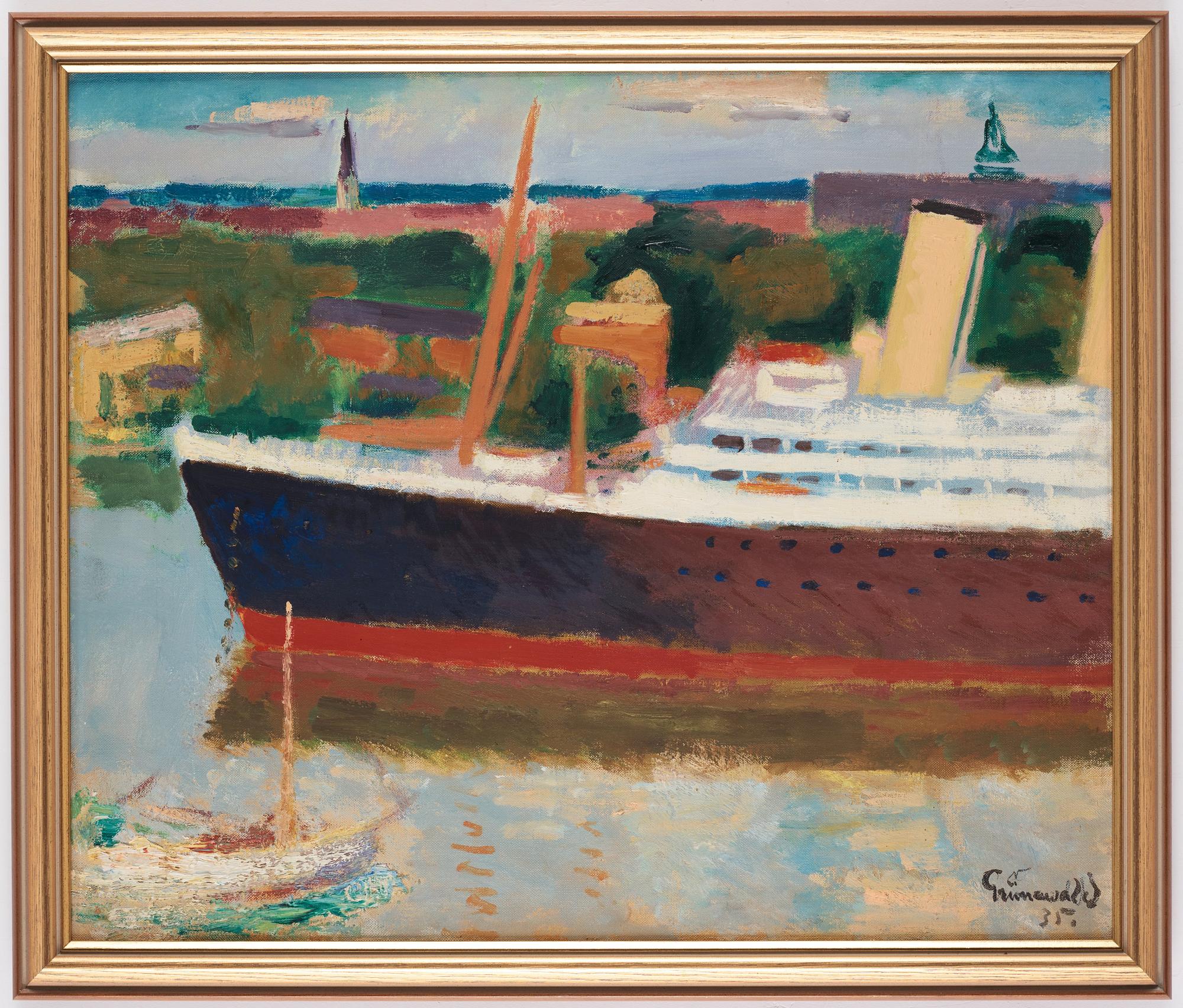 Isaac Grünewald, Cruise ship in Stockholm.