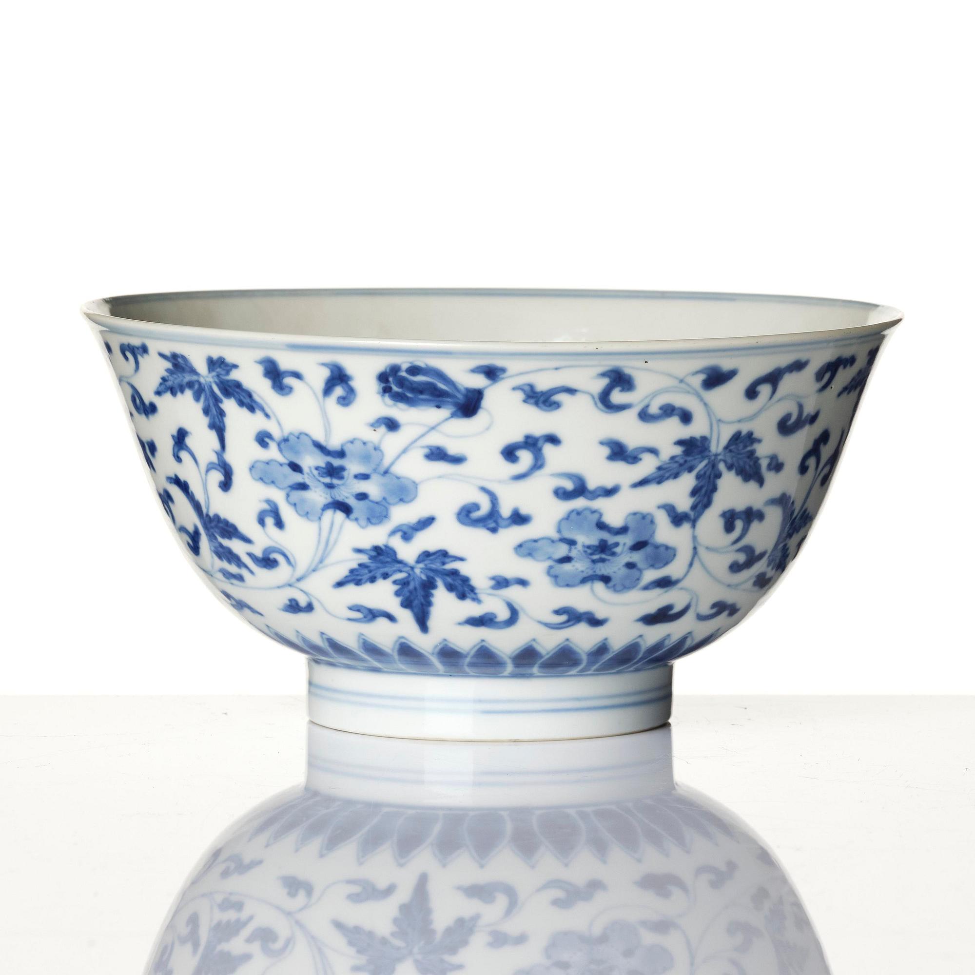 Skål, porslin. Qingdynastin, Kangxi (1662-1722).