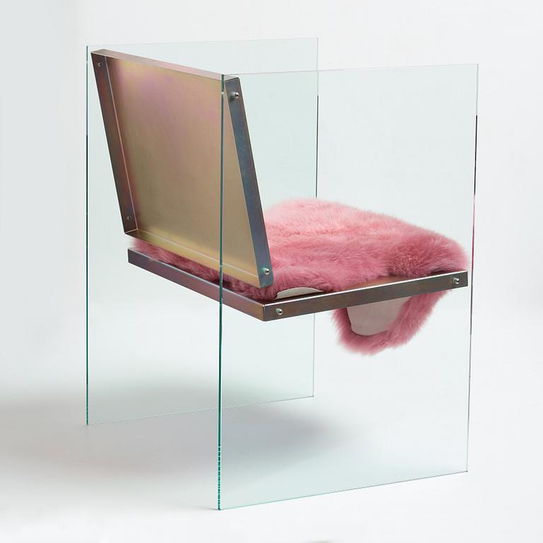 Fredrik Paulsen, a "Glass and steel chair", edition EA I/I, Studio Fredrik Paulsen 2017.