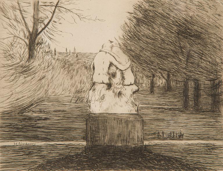 Hugo Simberg, "Luxemburgin puistossa".