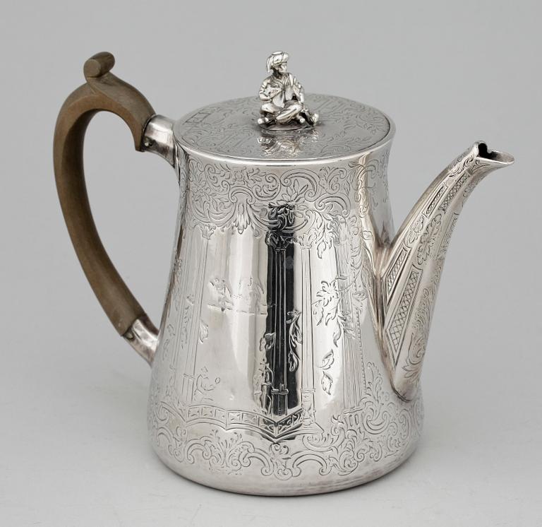 KAFFEKANNA, silver, Garrards, Panton Street, England, London, 1831. Vikt ca 810 g.