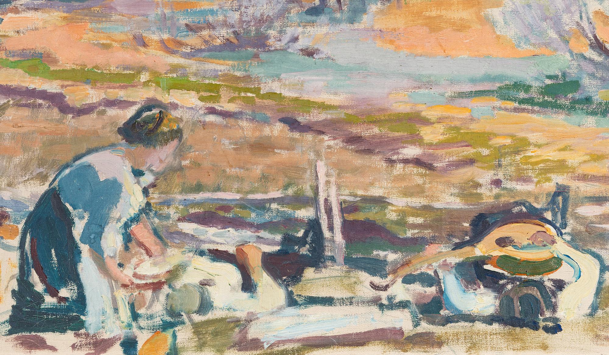 Magnus Enckell, A moment of rest in the park.