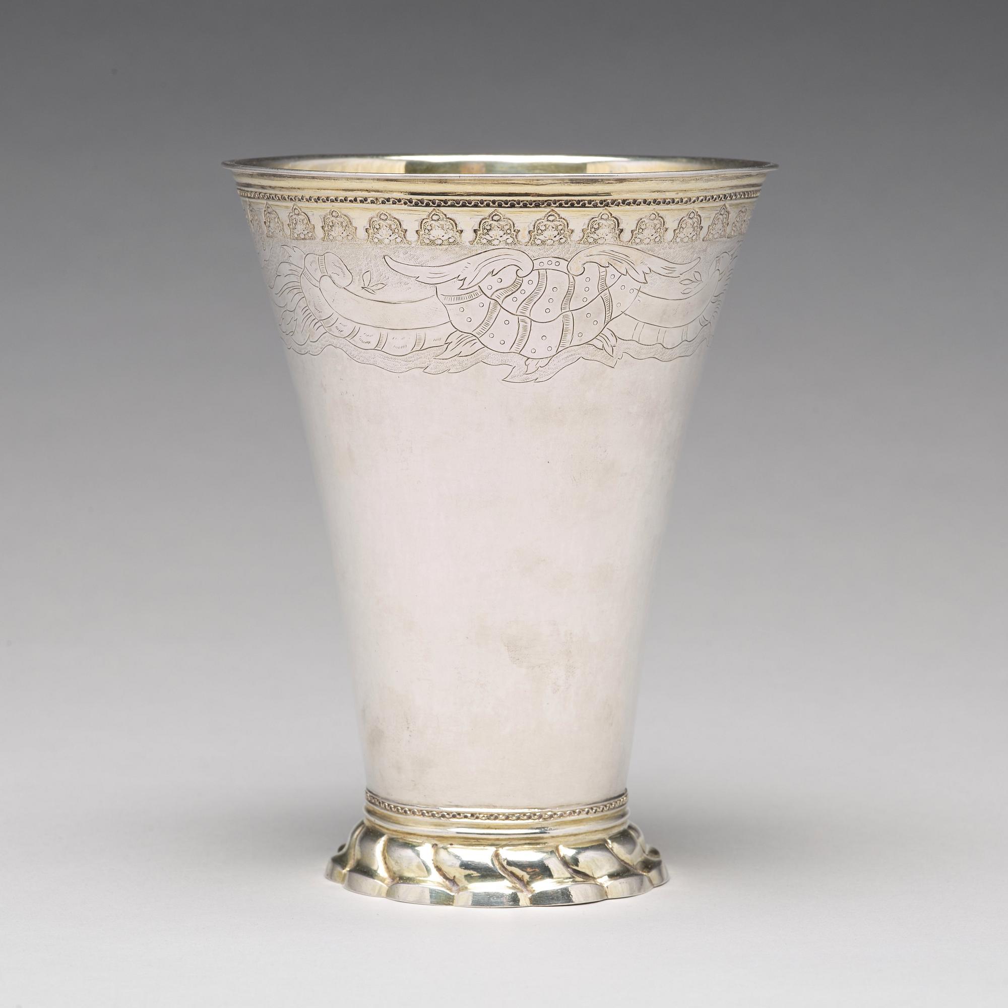 Isak Sauer, bägare, silver, Stockholm 1757.