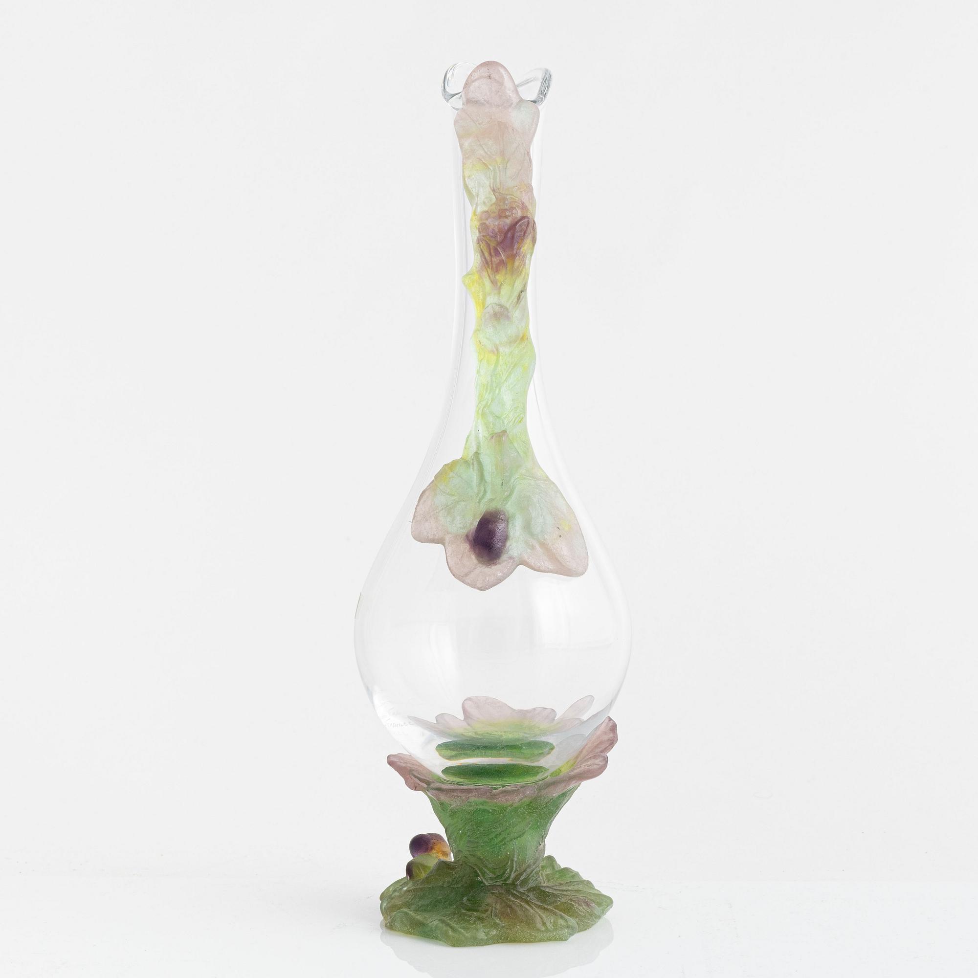 Carafe, glass, Daum, France, latter half of the 20th century.