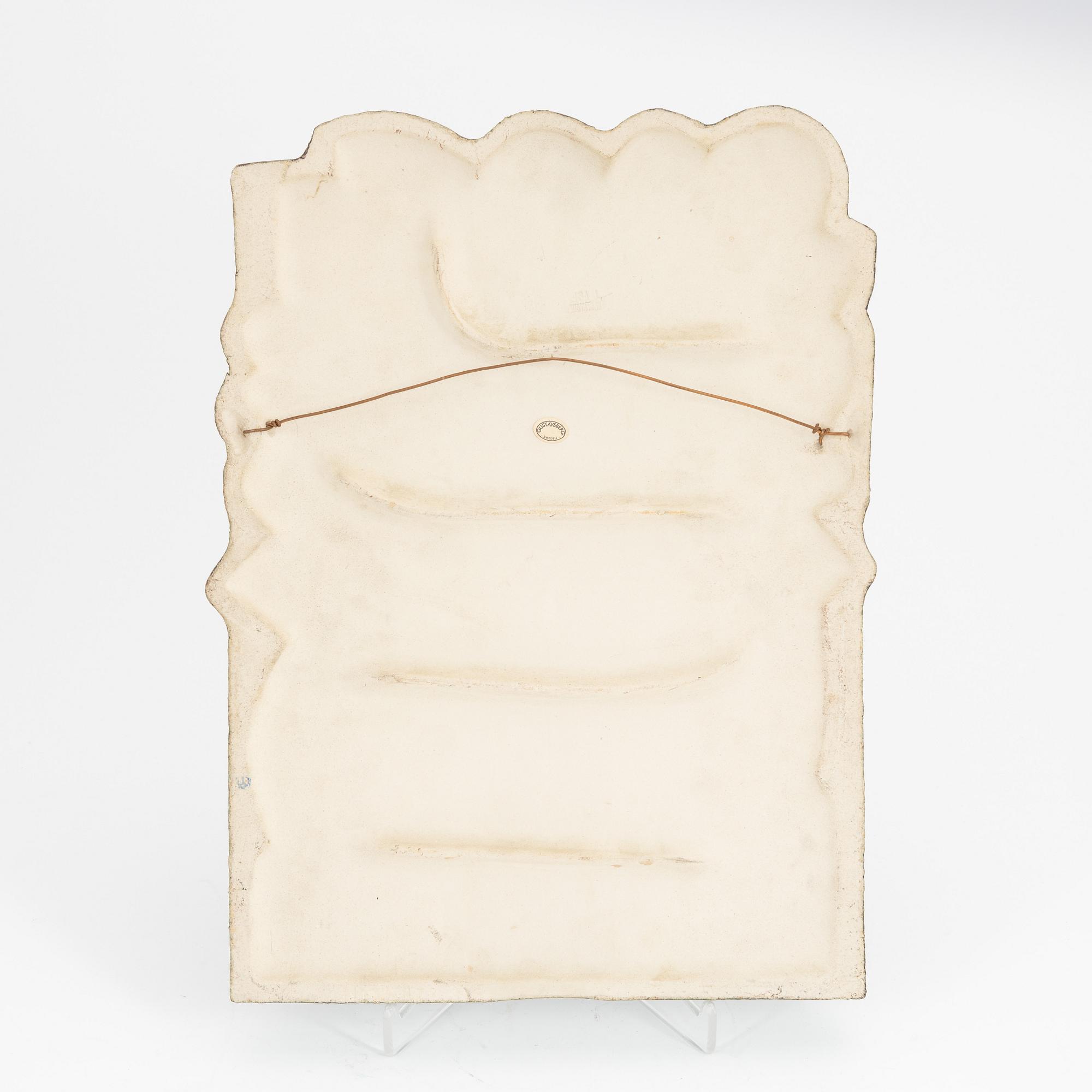 Lisa Larson, a stoneware wall relief, Gustavsberg.