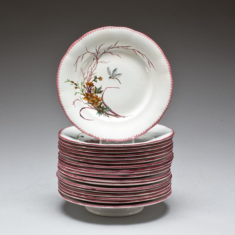 TALLRIKAR, 19 ST. Sarreguemines, Frankrike, sekelskiftet 1800/1900.