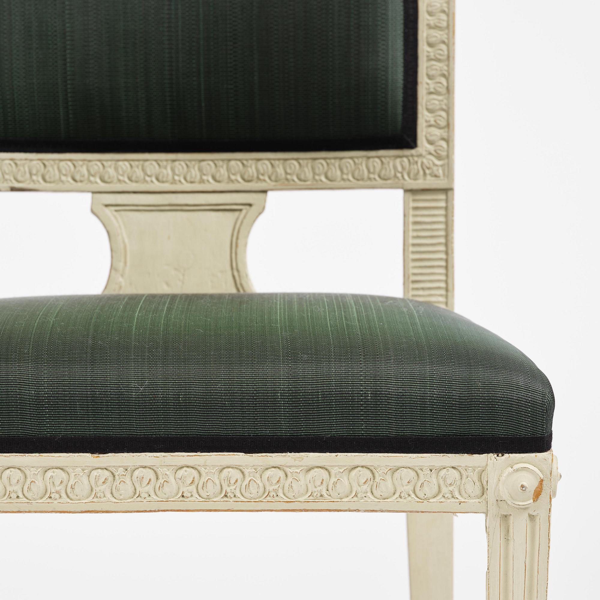 A set of eight (6+2) klismos-chairs attributed to C. J. Wadström (master 1788-1816).