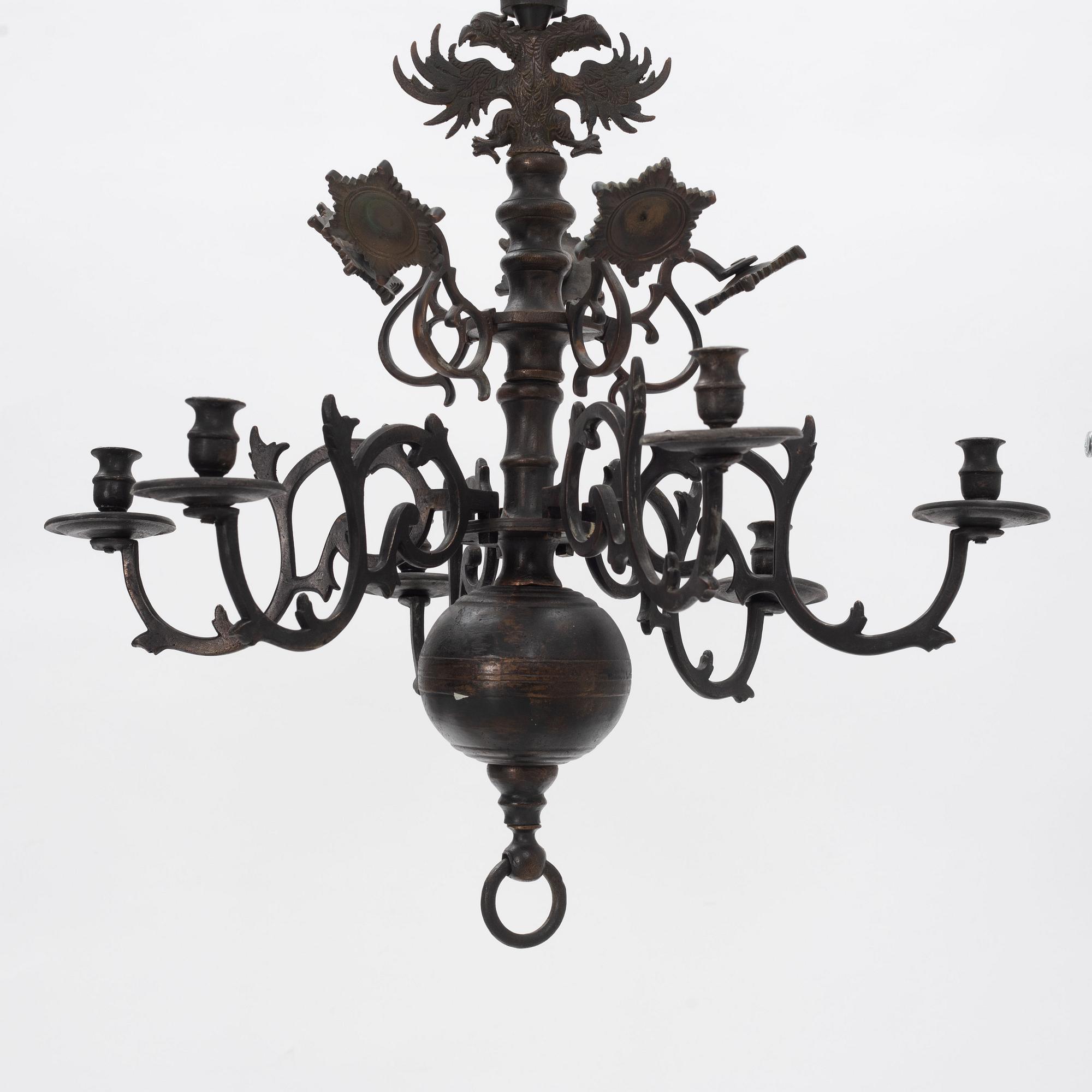 A Baroque style chandelier, first half of the 20th Century.