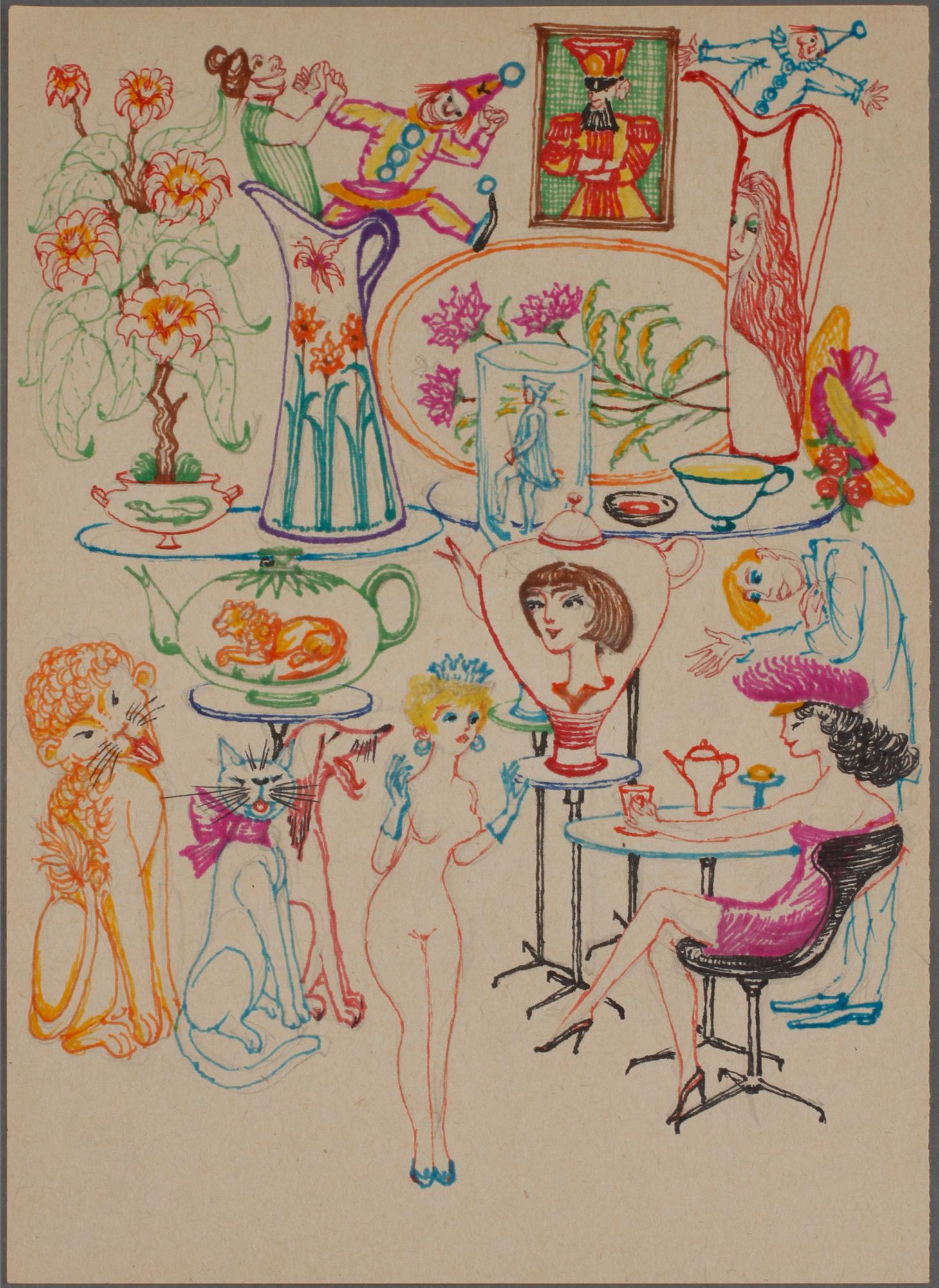 BIRGER EKMAN, teckningar, 8 st, signerade.